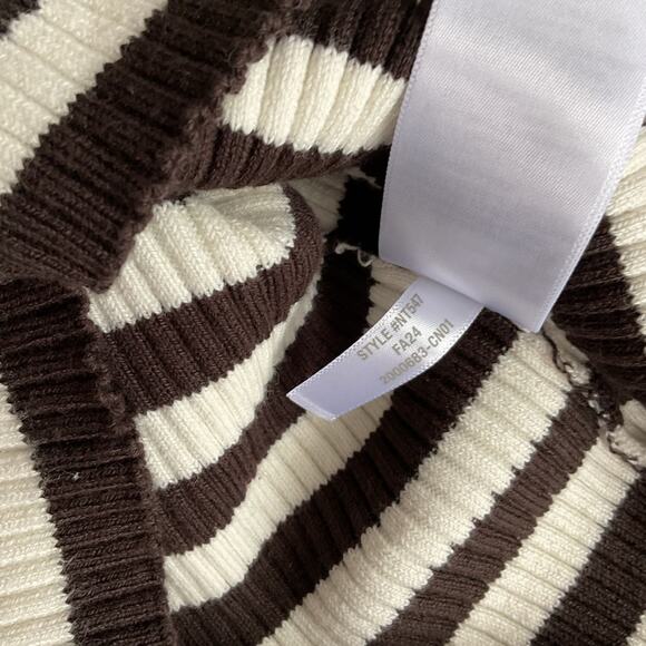 Madewell cotton mock neck sweater in stripe - Picture 5 of 12